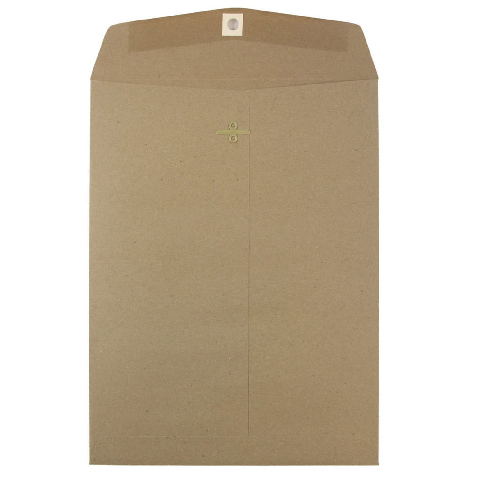 JAM Paper 9 x 12 Kraft Open End Catalog Envelopes with Clasp Closure, Brown Kraft Paper Bag, 100/Pack (563120849B)