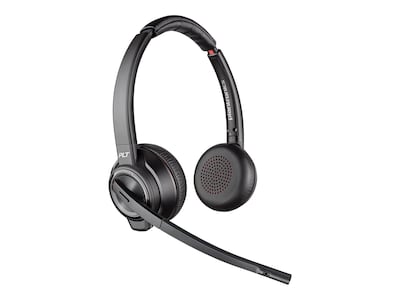 Poly Savi S8220 Spare Wireless Noise Canceling Stereo Headset, Over-the-Head, Black (85T31AA#ABA)