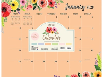 2020 TF Publishing 17 x 22 Desk or Wall Calendar, Multicolor (20-8099)