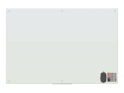 U Brands Glass Dry-Erase Whiteboard, 6 x 4 (3974U00-01)