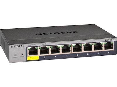 NETGEAR 8-Port Gigabit Ethernet Smart Switch (GS108T) | Quill.com