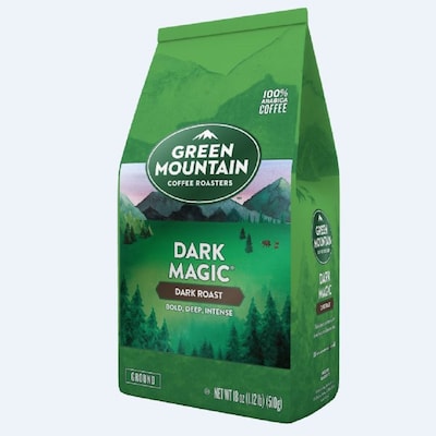 Green Mountain Dark Magic Ground Coffee, Dark Roast, 18 oz. (611247371343)