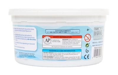Crayola Air-Dry Clay Bucket, 2.5 lbs, White (57-5050)