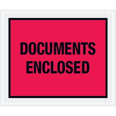 Tape Logic® Documents Enclosed Envelopes, 10 x 12, Red, 500/Case (PL437)