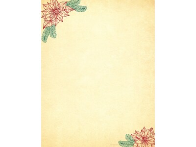Great Papers! Poinsettia Holiday Letterhead, Multicolor, 40/Pack (2019101)