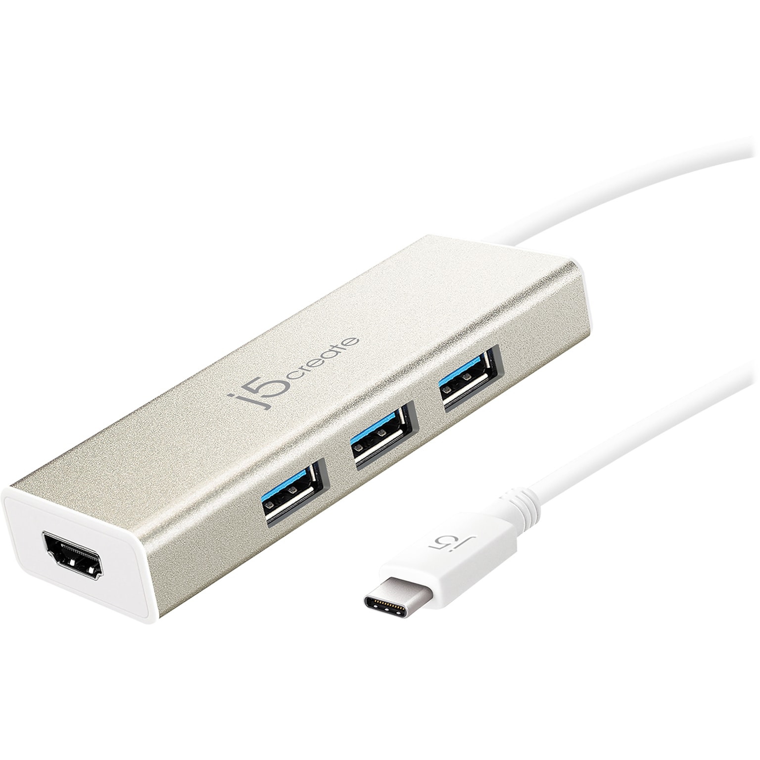 j5create 3-Port USB 3.0 Hub, Silver (JCH451)