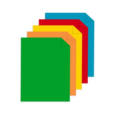 Astrobrights Color Cardstock -Primary Assortment, 65lb, 8.5 x 11, Assorted Primary Colors, 100/Pack