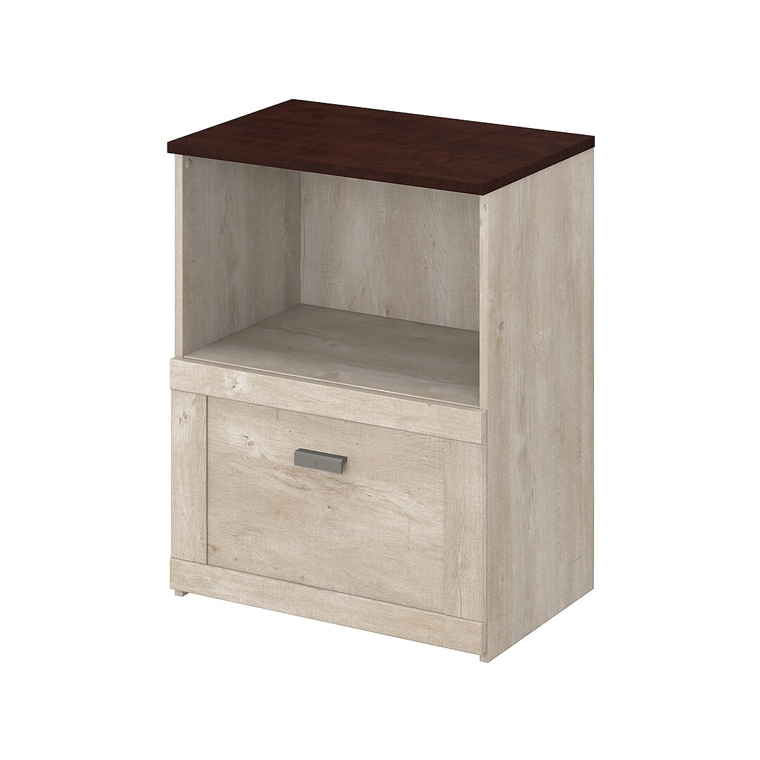 Bush Furniture Townhill 1 Drawer Lateral File Cabinet Not Assembled Letter Madison Cherry Washed Quill Com