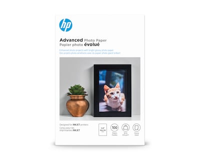 HP Advanced Glossy Photo Paper, 4 x 6, 100 Sheet/Pack (Q6638A)