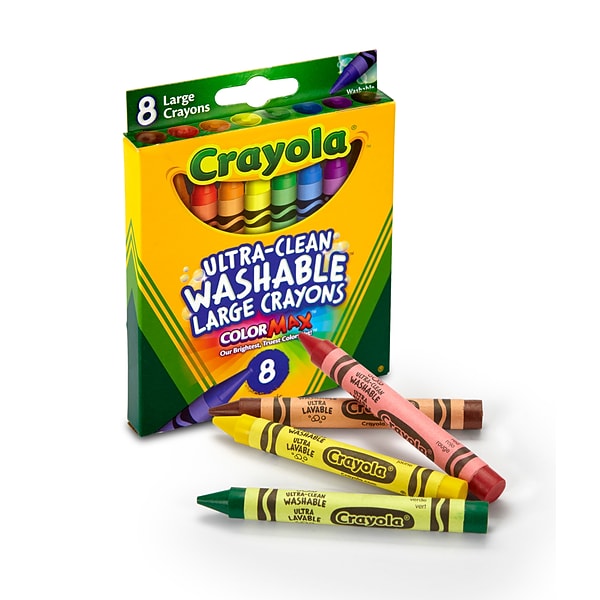 Crayola® Specialty Crayons, Large Size, Washable, 8/Box | Quill.com