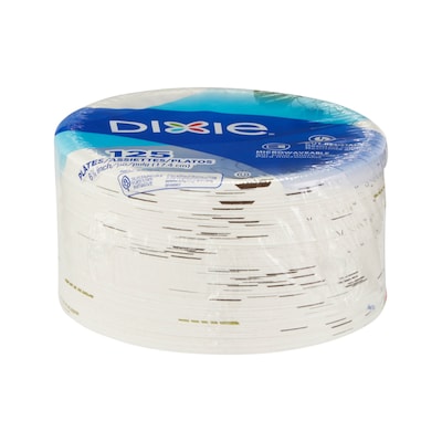 Dixie Pathways Medium-Weight Paper Plates, 6 7/8", 125/Pack (UX7WS) |  Quill.com