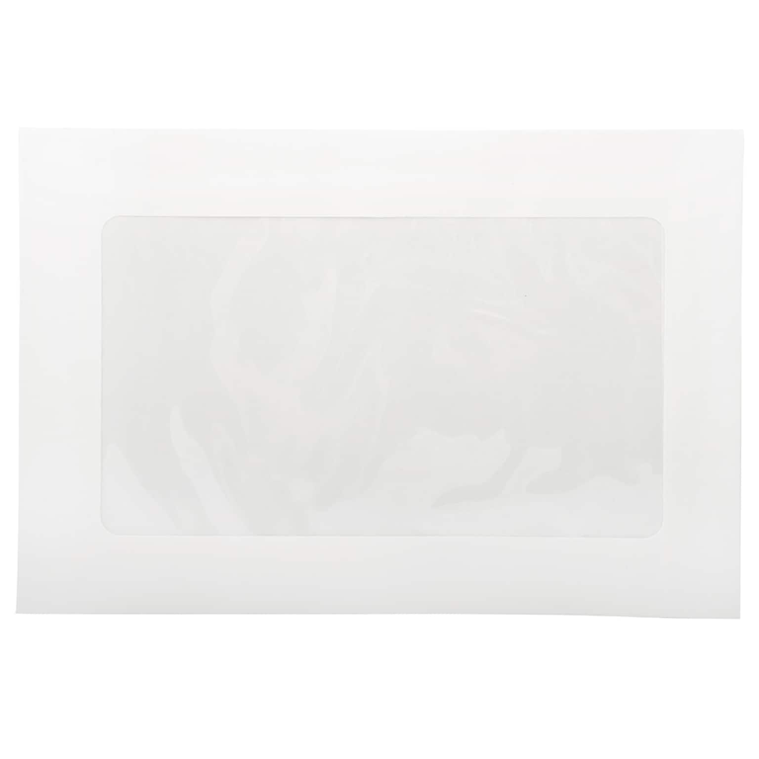 JAM Paper 6 x 9 Booklet Commercial Window Envelopes, White, 25/Pack (223933)