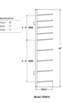Brookside Design Wrwh Pivot Wall Rack, Beige