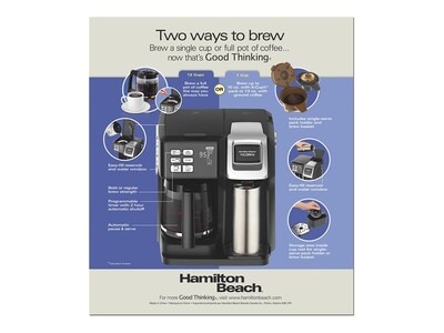 Hamilton Beach 49976 FlexBrew 2-Way 12-Cup Combo Coffee Maker - Black