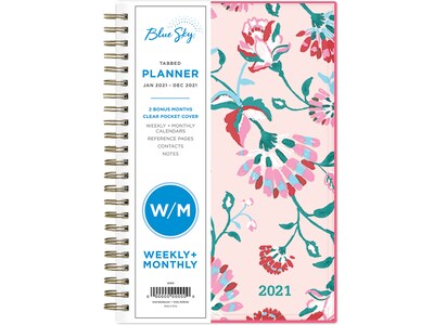2021 Blue Sky 5 x 8 Planner, Garden Flower (101618-21)