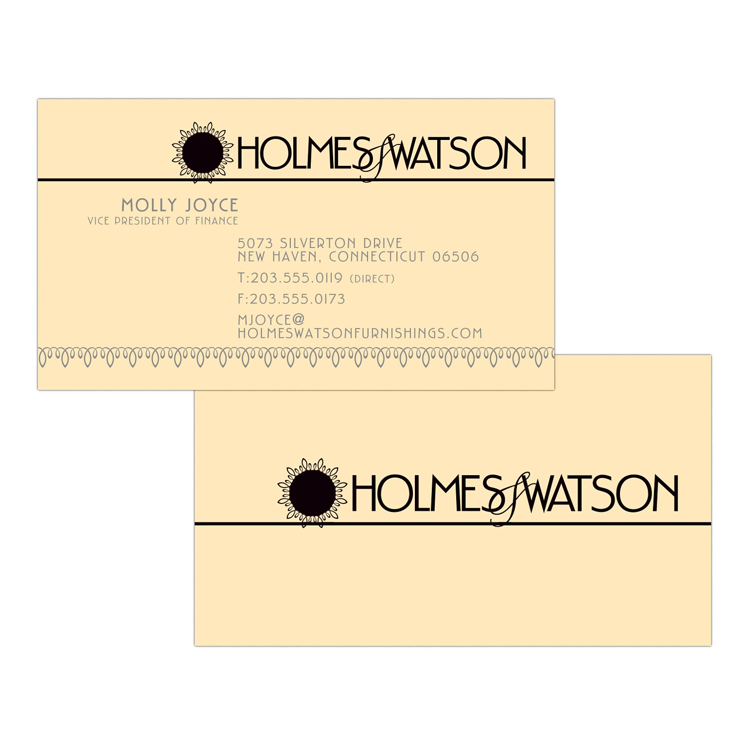 Custom 1-2 Color Business Cards, Ivory Index 110# Cover Stock, Flat Print, 2 Standard Inks, 2-Sided, 250/PK