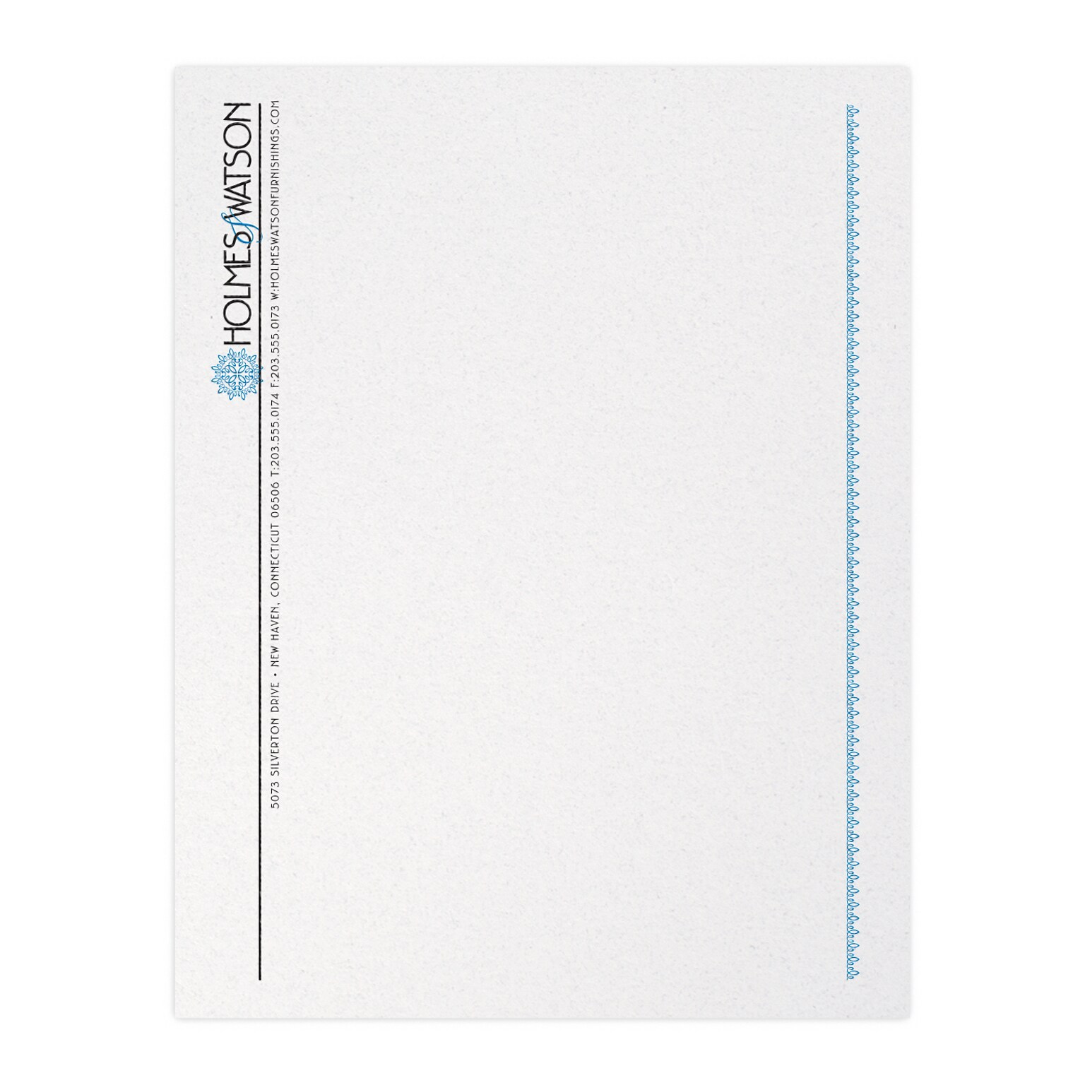 Custom 1 & 2 Color Letterhead, 8.5 x 11, CLASSIC CREST® Whitestone 24# Stock, 2 Standard Inks, Raised Print