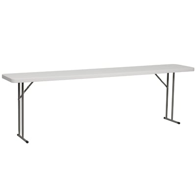 Flash Furniture Kathryn Folding Table, 96 x 18, Granite White (RB1896)