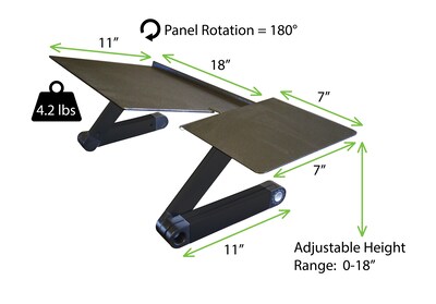 Uncaged Ergonomics WorkEZ Adjustable Keyboard Tray, Black (WEKTB)