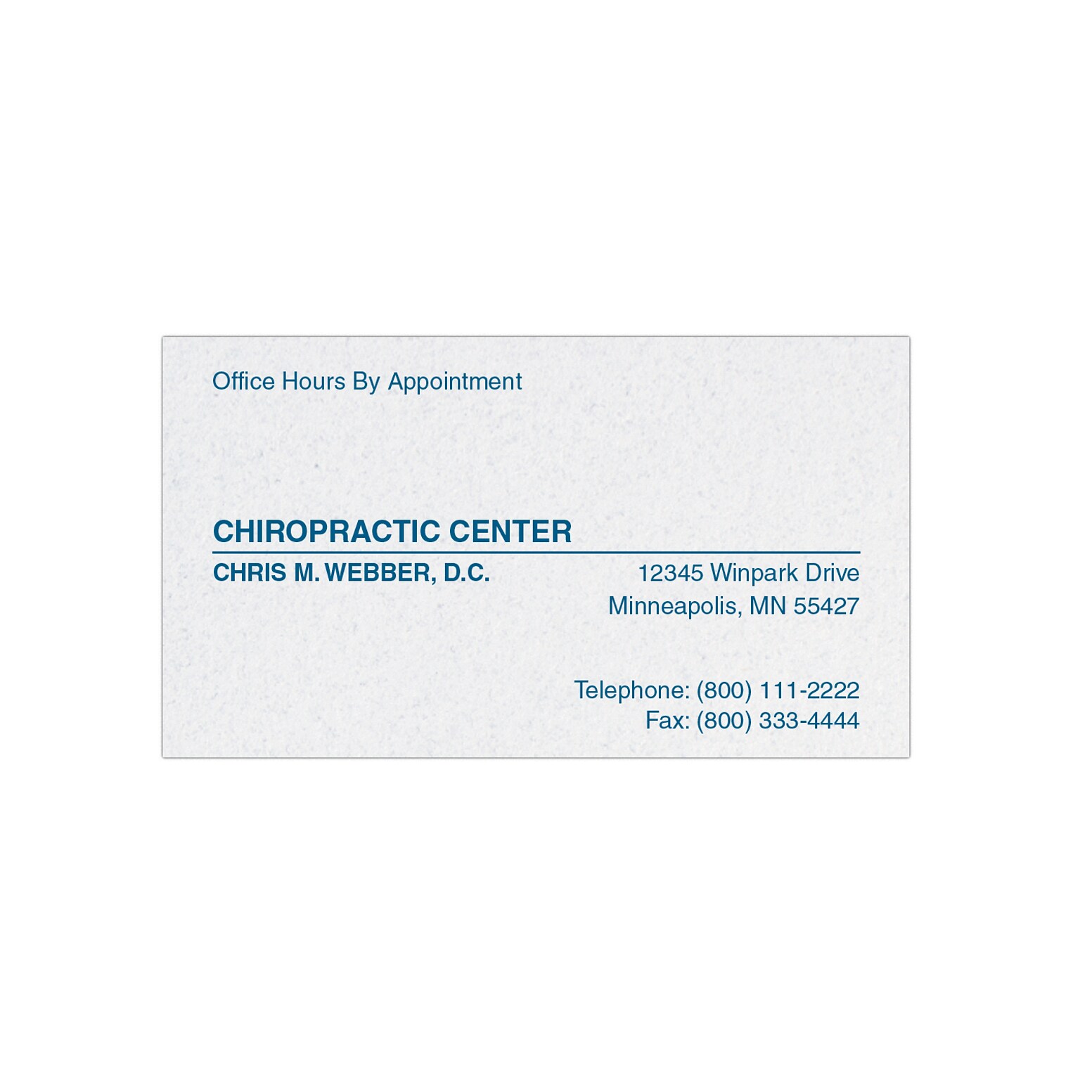 Custom 1-2 Color Appointment Cards, CLASSIC CREST® Smooth Whitestone 80#, Flat Print, 1 Custom Ink, 1-Sided, 250/Pk