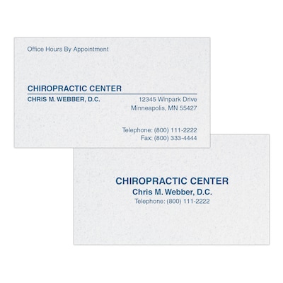 Custom 1-2 Color Appointment Cards, CLASSIC CREST® Smooth Whitestone 80#, Flat Print, 1 Custom Ink,