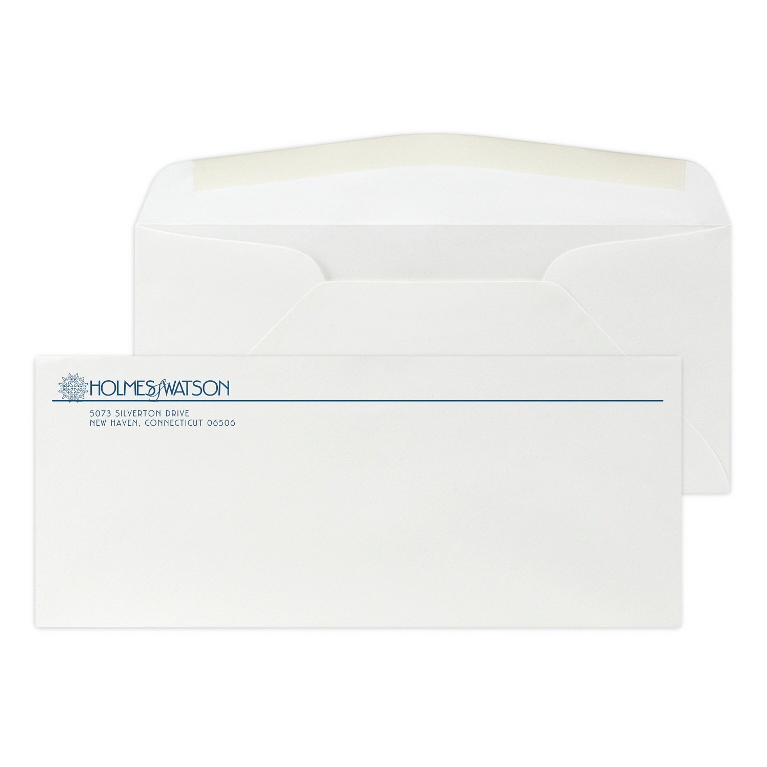 Custom #10 Stationery Envelopes, 4 1/4 x 9 1/2, 24# ENVIRONMENT® White Recycled, 1 Custom Flat Ink, 250 / Pack