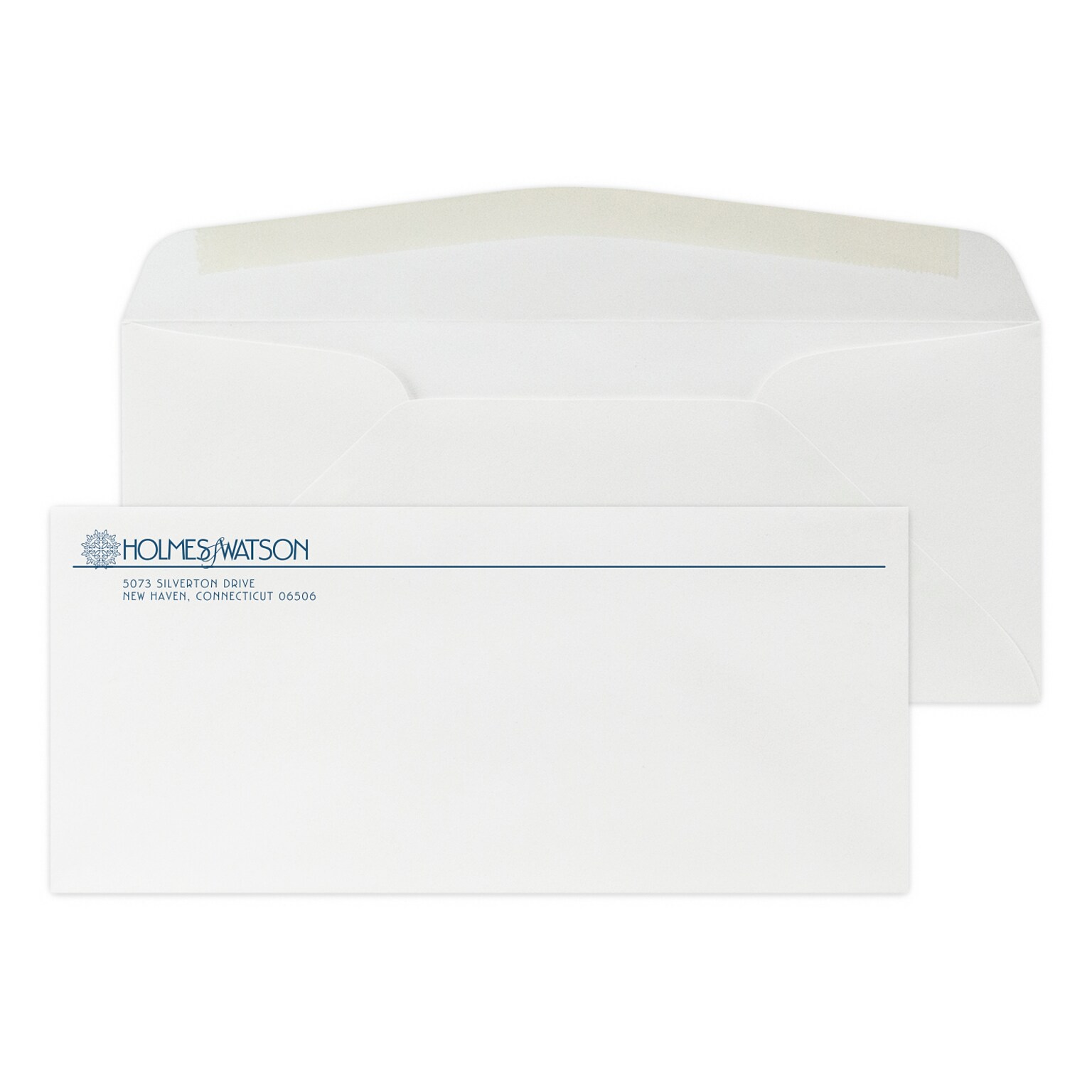 Custom #10 Stationery Envelopes, 4 1/4 x 9 1/2, 24# ENVIRONMENT® Ultra Bright White Recycled, 1 Custom Flat Ink, 250 / Pack