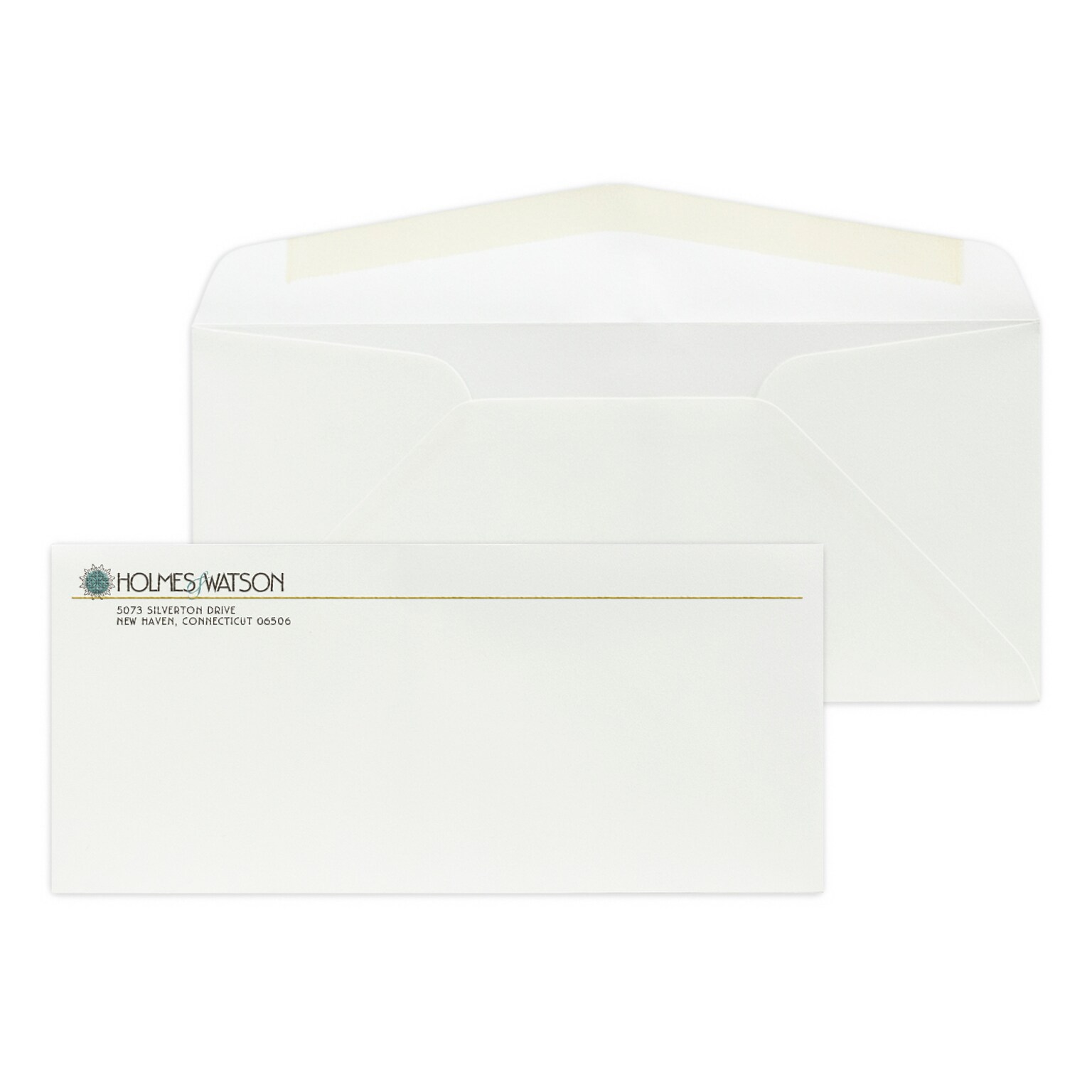 Custom Full Color #10 Stationery Envelopes, 4 1/4 x 9 1/2, 80# Mohawk Superfine Eggshell Ultrawhite Text, Raised Ink, 250/Pack