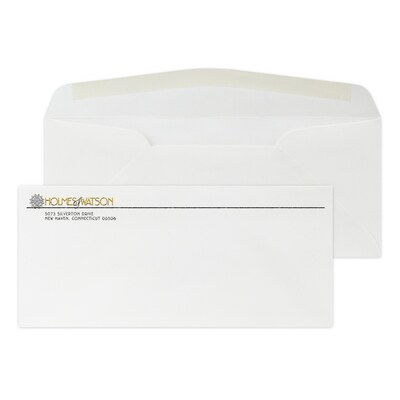 Custom #10 Stationery Env, 4 1/4x9 1/2, 24# ENVIRONMENT® Ultra Bright White Recycled, 1 Std and 1