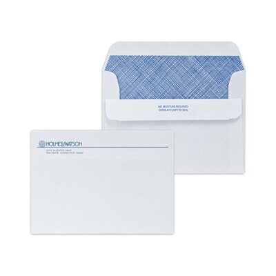 Custom 4-1/2 x 6-1/4 Self Seal Envelopes, 24# White Wove, 1 Custom Ink, 250 / Pack