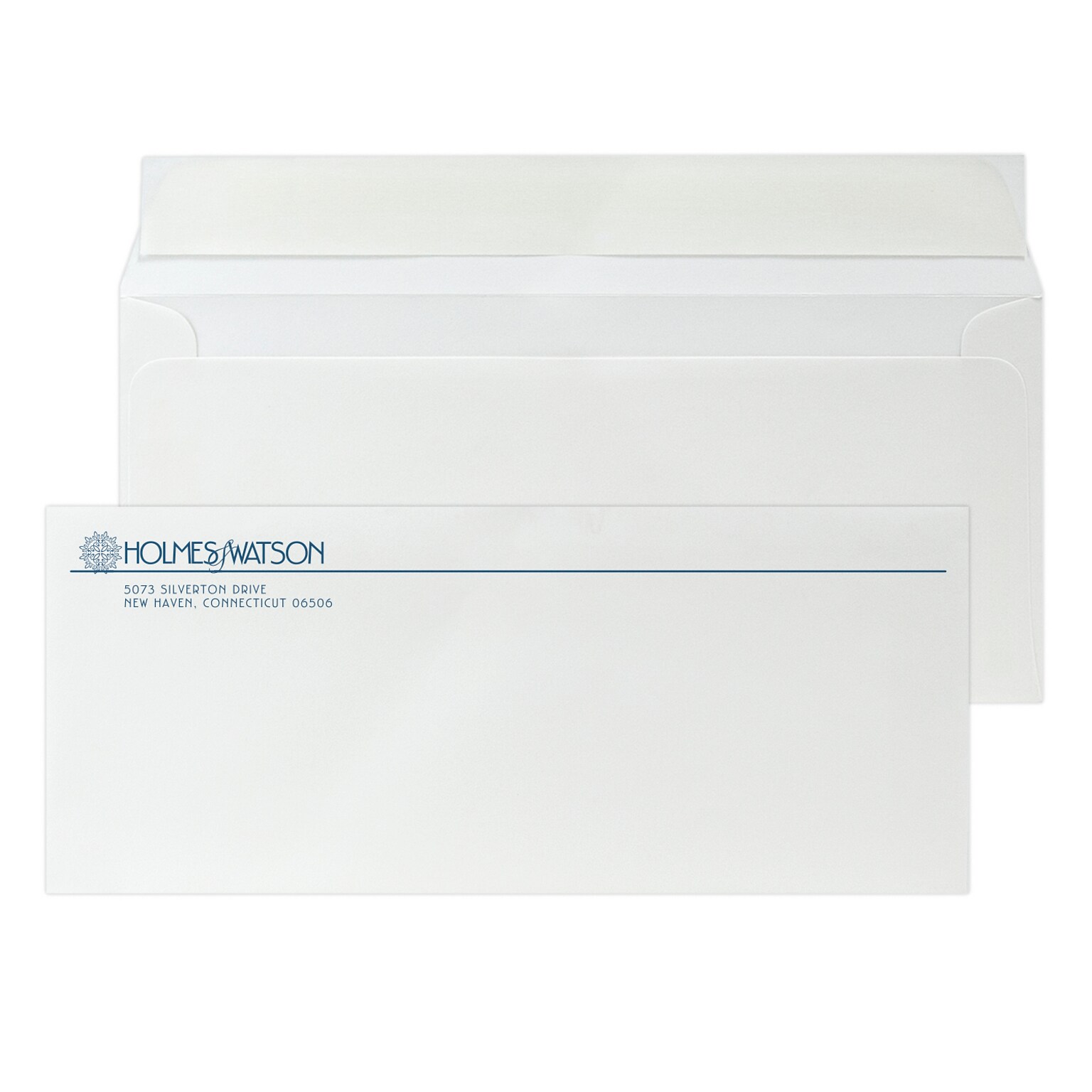 Custom #10 Peel and Seal Envelopes, 4 1/4 x 9 1/2, 24# White 25% Cotton Bond, 1 Custom Ink, 250 / Pack