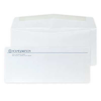Custom #10 Standard Envelopes with Recycled Logo, 4 1/4 x 9 1/2, 24# White Recycled, 1 Custom Ink,