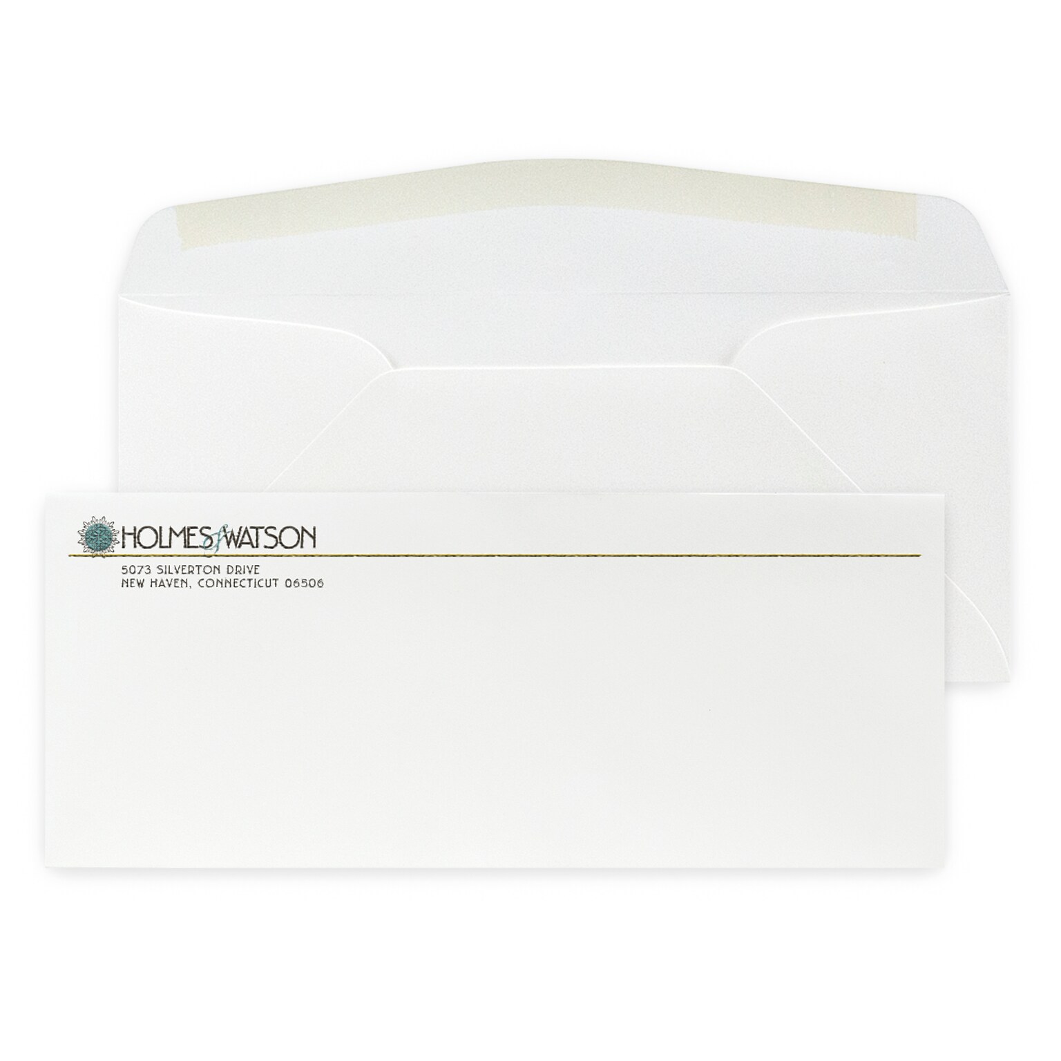 Custom Full Color #10 Stationery Envelopes, 4 1/4 x 9 1/2, 80# CLASSIC® CREST Solar White Text, Raised Ink, 250 / Pack