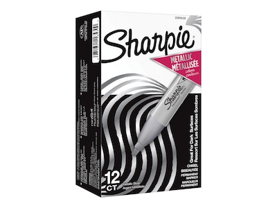 12 Packs: 2 ct. (24 total) Sharpie® Metallic Fine Point Silver Permanent  Markers