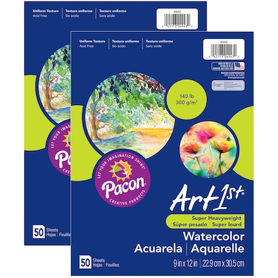 Fluid Watercolor Paper Pad 140lb Cold Press 9 x 12