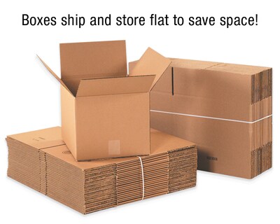 Corrugated Boxes, 10" x 7" x 9", Kraft, 25/Bundle (1079)