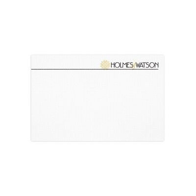 Custom 1 & 2 Color Letterhead, 8.5 x 5.5, CLASSIC® Laid Solar White 24# Stock, 1 Standard and 1 Cu