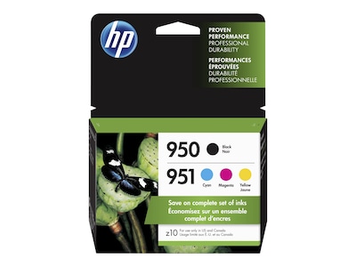 HP 950/951 Ink Cartridge Black/Cyan/Magenta/Yellow Standard Yield 4/Pack  (X4E06AN#140) | Quill.com