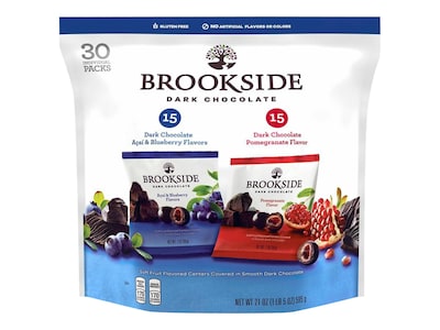Brookside Dark Chocolate, Acai and Blueberry/Pomegranate, 21 Oz., 30/Pack (38932)