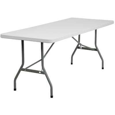 Flash Furniture Kathryn Folding Table, 72" x 30", Granite White (RB3072)