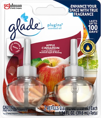 Glade PlugIns Scented Oil 2 Warmers + 6 Refills Autumn Spiced Apple