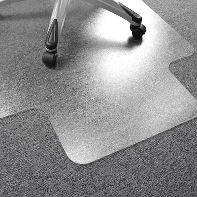 Floortex Ultimat Carpet Chair Mat with Lip, 48 x 60, Designed for Medium-Pile Carpet, Clear Polyca
