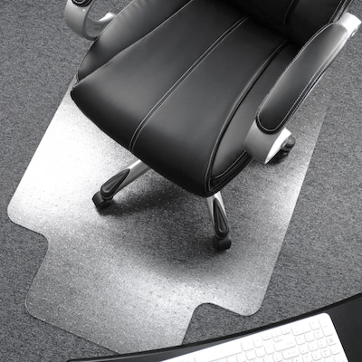 Floortex Ultimat Carpet Chair Mat with Lip, 35" x 47", Designed for Medium-Pile Carpet, Clear Polycarbonate (118927LR)