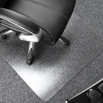 Floortex Ultimat Carpet Chair Mat, 48 x 79, Designed for Low/Medium-Pile Carpet, Clear Polycarbona