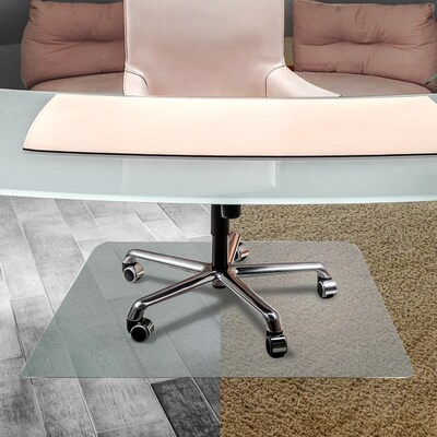 Floortex Cleartex Unomat Hard Floor and Carpet Tiles Chair Mat, 48 x 53, Clear Polycarbonate (1213