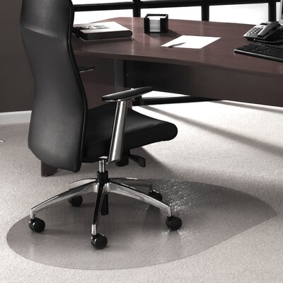 Floortex Ultimat Carpet Chair Mat, 39 x 49, Designed for Medium-Pile Carpets, Clear Polycarbonate (