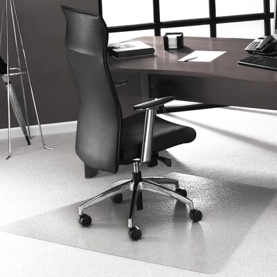 Floortex Ultimat Carpet Chair Mat, 48 x 60, Designed for Low/Medium-Pile Carpet, Clear Polycarbona