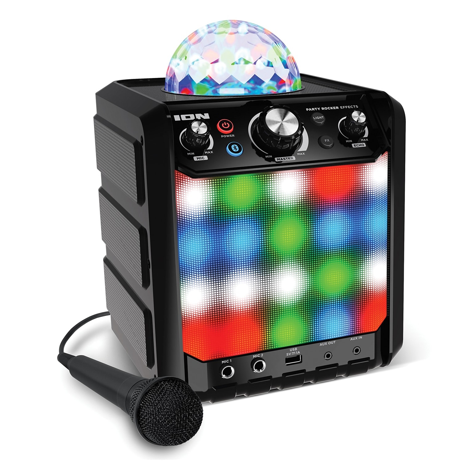 ION Party Rocker Effects Bluetooth Speaker with Light Show, Black |  Quill.com