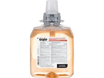 GOJO FMX12 Antibacterial Foaming Hand Soap Refill for FMX Dispenser, Fresh Fruit Scent, 4/Carton (51