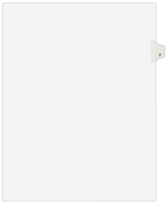 Avery Style Individual Legal Divider, Tab F, 8.5 x 11, White, 25/Set (01406)